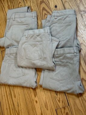 Lot of 5 pairs French Toast Khaki Twill Girls 14/16/Womens Small Uniform Pants